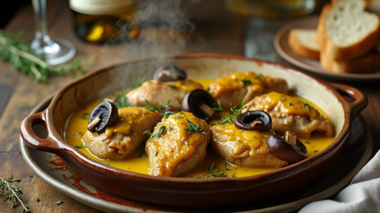 peut on faire un poulet au vin jaune la veille